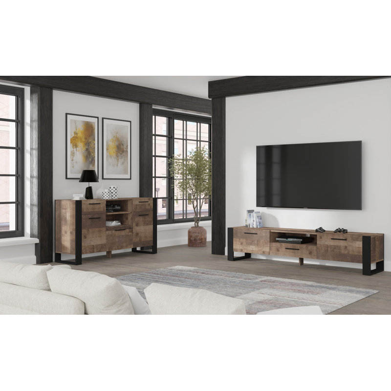 Anri Unfinished TV Stand for TVs up to 70"