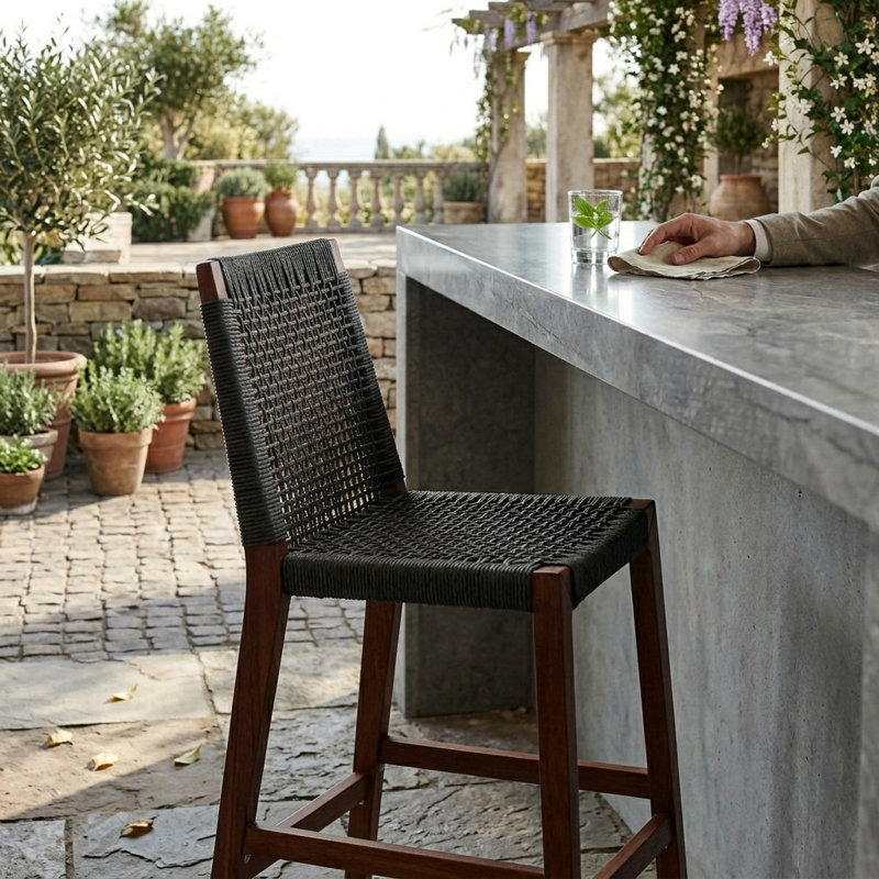 Lure Bar Stool, Charcoal