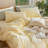 MooMee Duvet Cover Set 100% Washed Cotton Linen Like Textured Lightweight-109236630-111219967