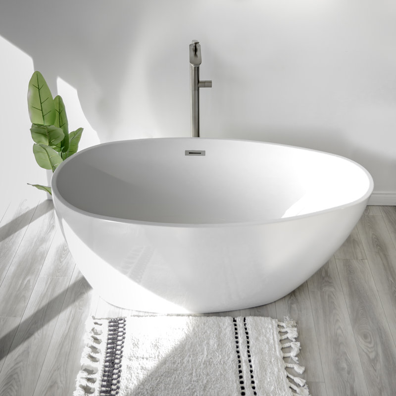 SevenFalls Floor Tub Spout with Diverter, Brushed Nickel