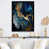 Impression noire sur toile encadrée sélectionné