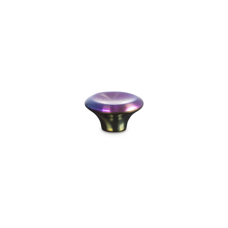 Signature Stainless Steel Knob, Purple/Green, 2.2" W