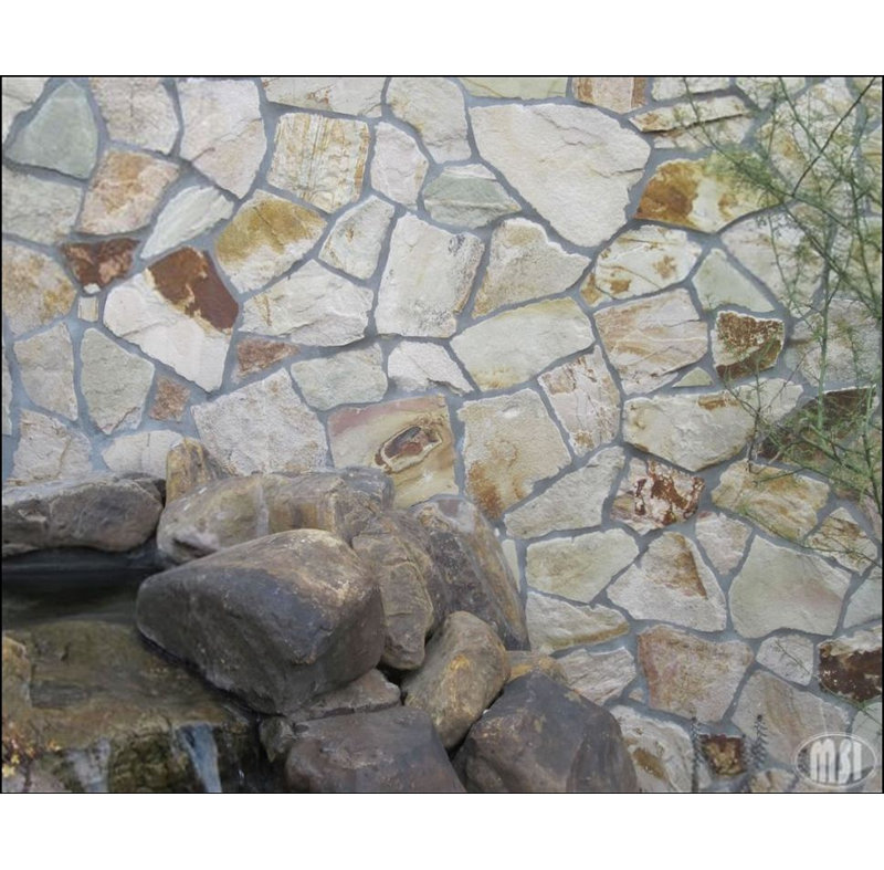 Sydney Glow 18 in. x 26 in. x 1.25 in. Quartzite Mesh-Backed Flagstone Paver (203.5 sq. ft./unit, 74 Pieces)