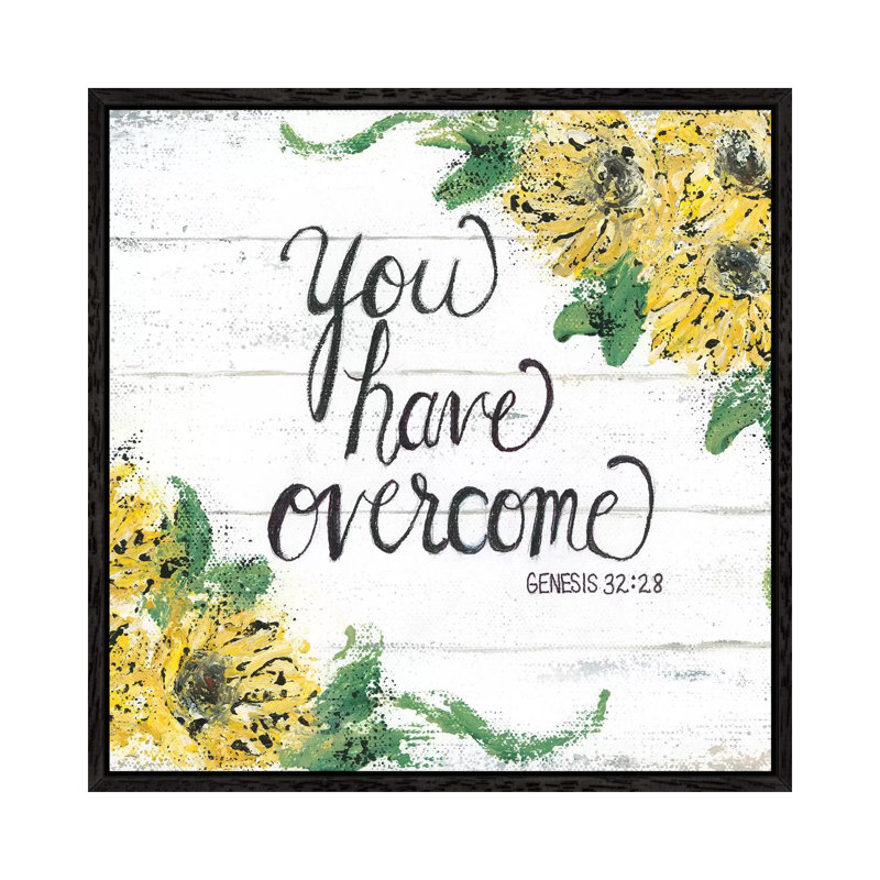 Overcome 1 Piece Wall Art on Canvas, 93.98 cm H x 93.98 cm W, Black Framed