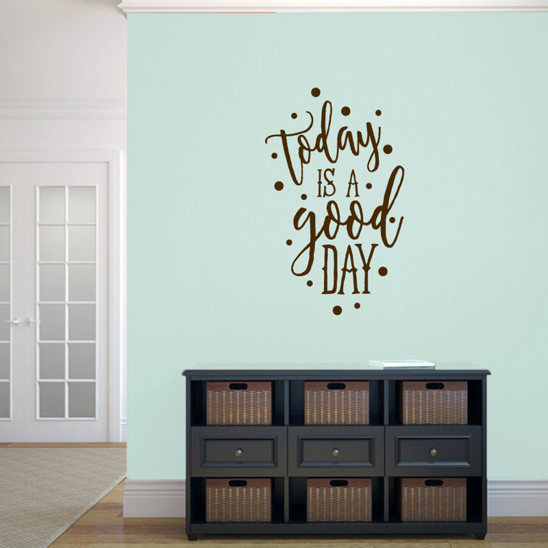 Décalcomanie murale good day today, Brun