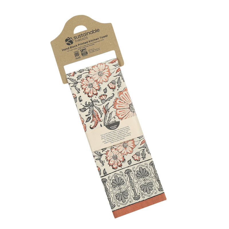 Ensemble de 2 serviettes de cuisine BLOOM, Rouge