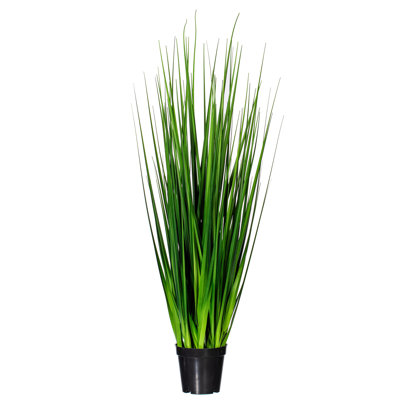 Herbe à feuillage artificiel en pot