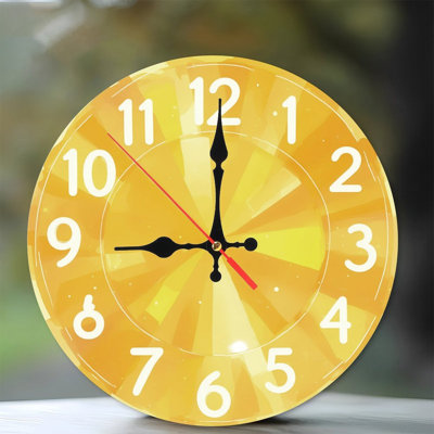 Clock Face Yellow Radial