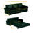 Faux Leather Convertible Sleeper Sofa with Nailhead Trim & Rolled Arm,Pull Out Sofa Bed-1146602217
