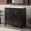Meuble-lavabo 36 po avec lavabo, portes à fermeture douce et plusieurs tiroirs à fermeture douce, poignées en métal-441638388