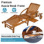 Ensemble de chaises longues d'extérieur en bois d'acacia-865780901