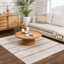 Tapis beige à rayures abstraites Deha-644305487