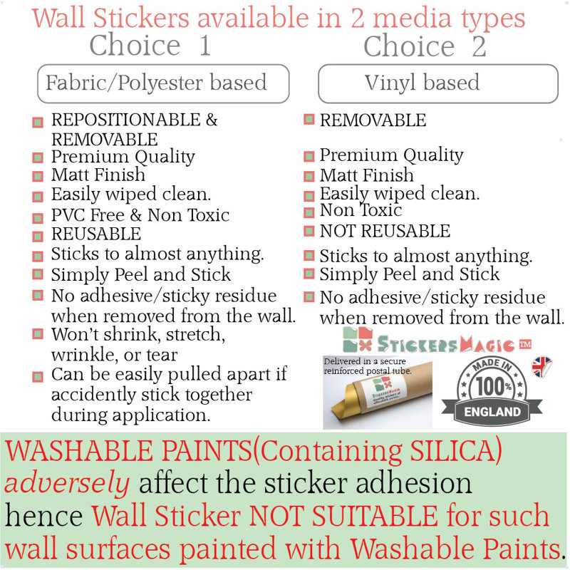 Non-Wall Damaging Wall Sticker