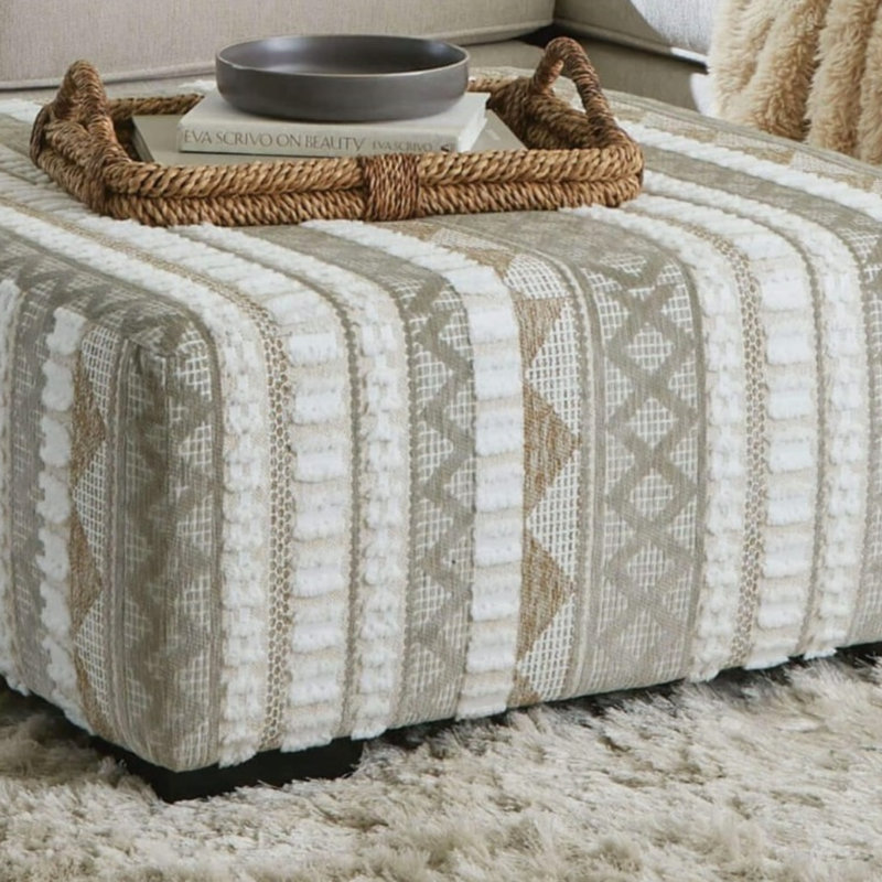 Repose-pieds en bois massif de style contemporain avec pieds en ruban