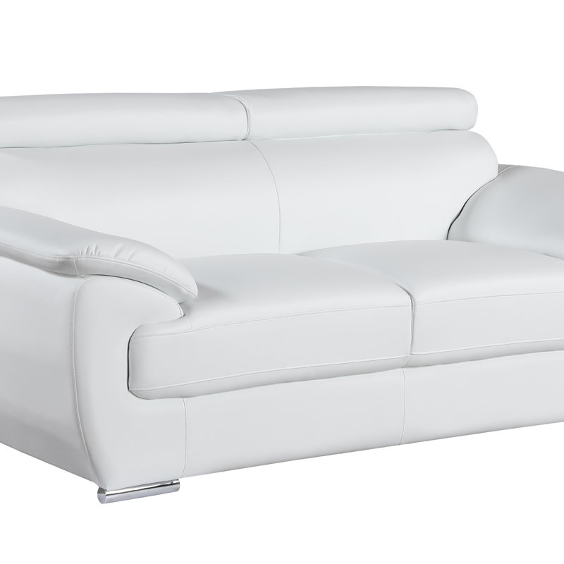 Causeuse en cuir, Blanc