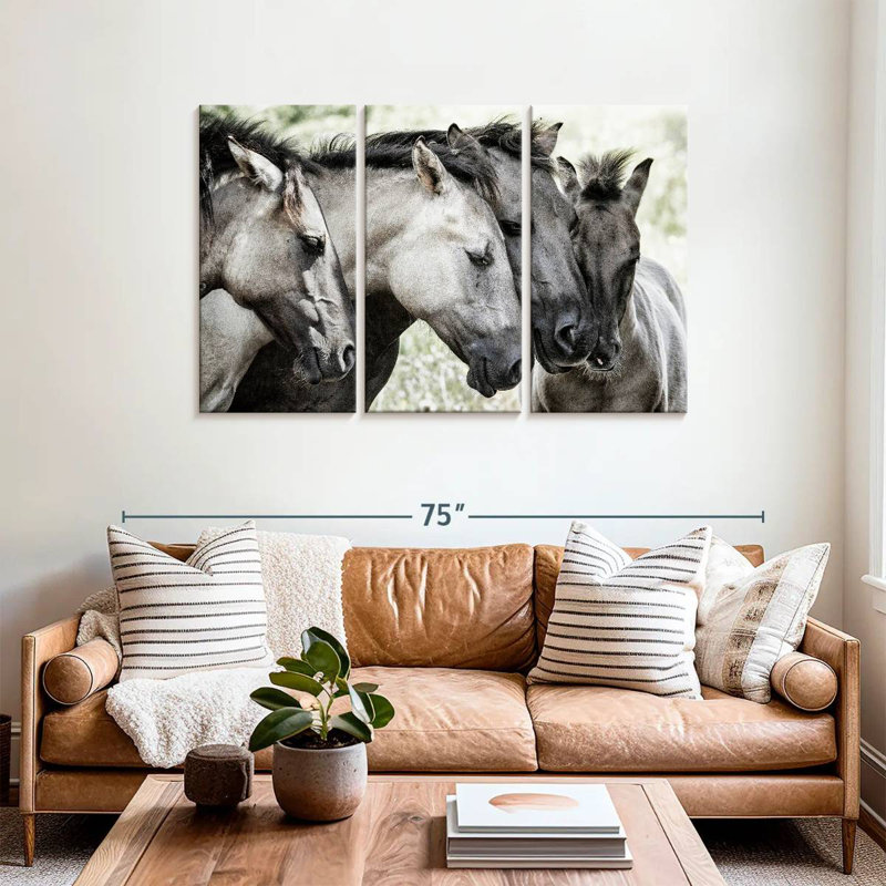 Van Den Four Konik Horses, 36" H x 57" W