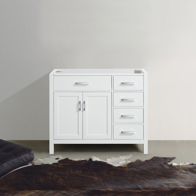 Base de meuble-lavabo simple 42 po Petrel, Blanc