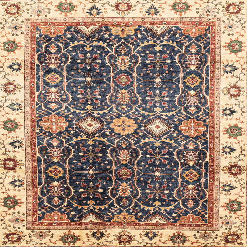 Tapis abstrait moderne 3100, Carré 5 pi