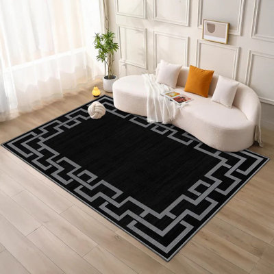 Coll Abstract Machine Printed Area Rug