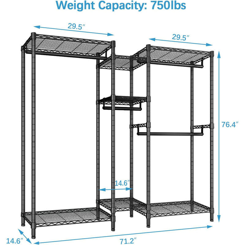 Rayleen 14.6'' - 71.2'' Walk-In Set