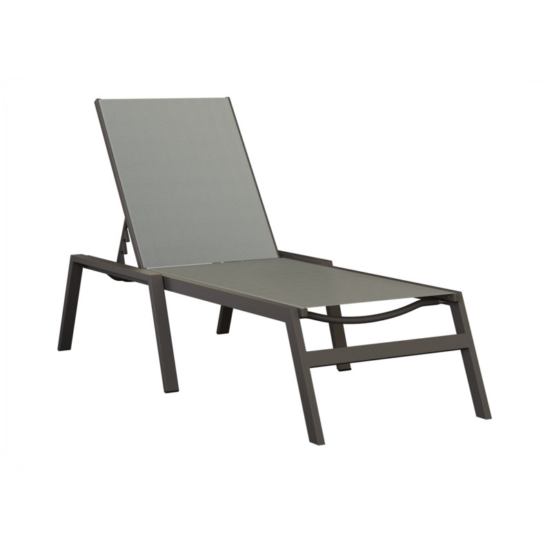 Chaise longue sans accoudoirs en aluminium Colella Graphite Speckle, Graphite moucheté, Gris ardoise