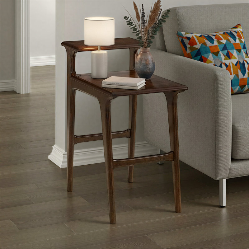 Table de bout Mid-Century, Espresso
