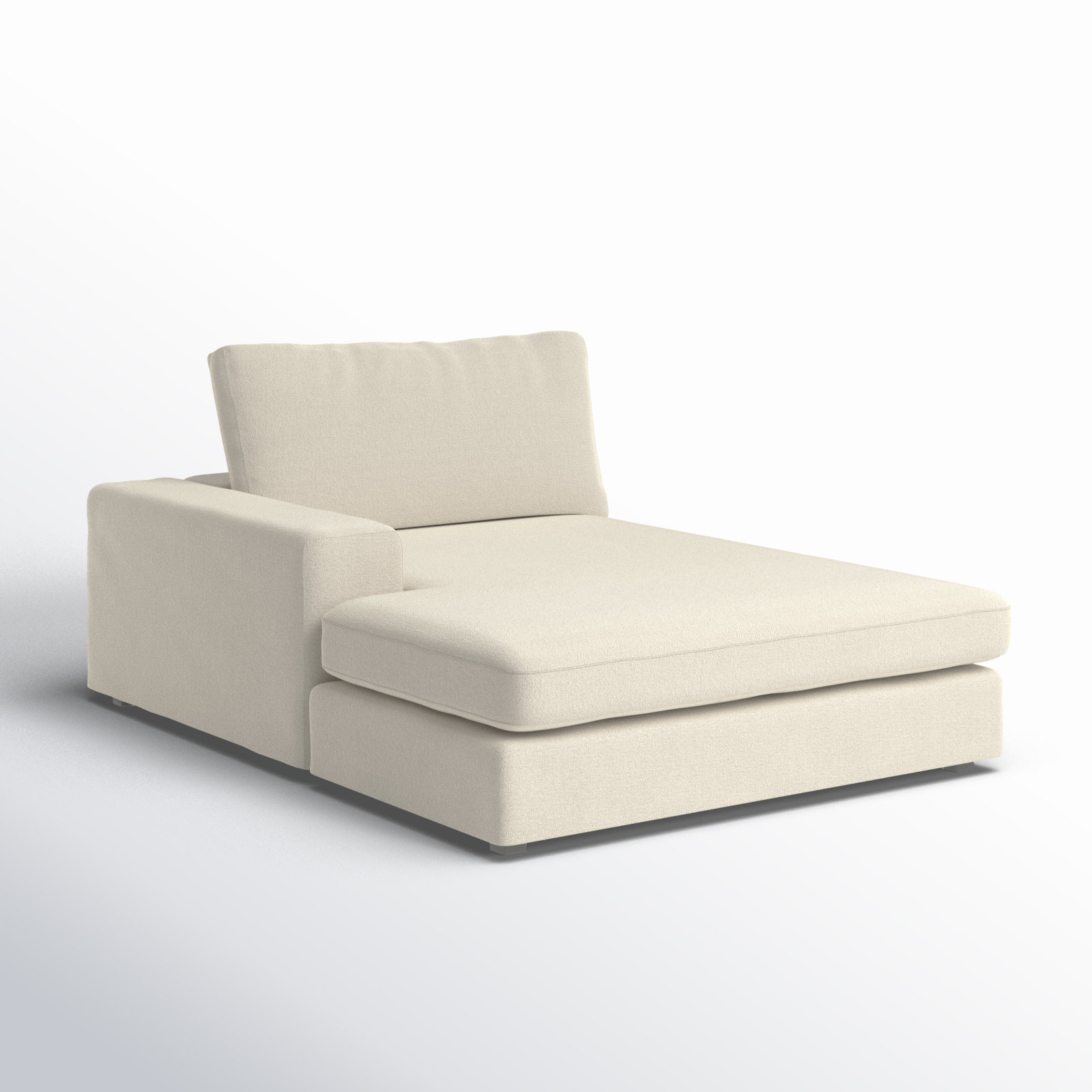 Ojai Upholstered Chaise Lounge, Left Hand Facing, Beige
