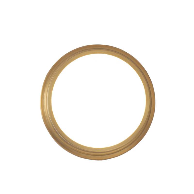 Campa 1 - Light LED Flush Mount, 2.5" H x 8" W x 8" D, Aged Brass