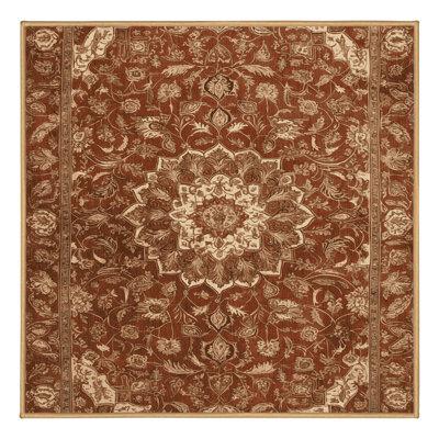 Machine Washable Persian Brown Area Rug