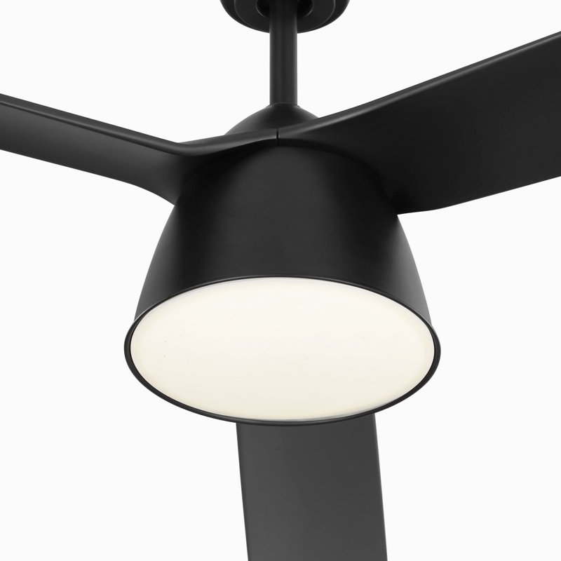 Studio Smart 60 LED Ceiling Fan, Midnight Black