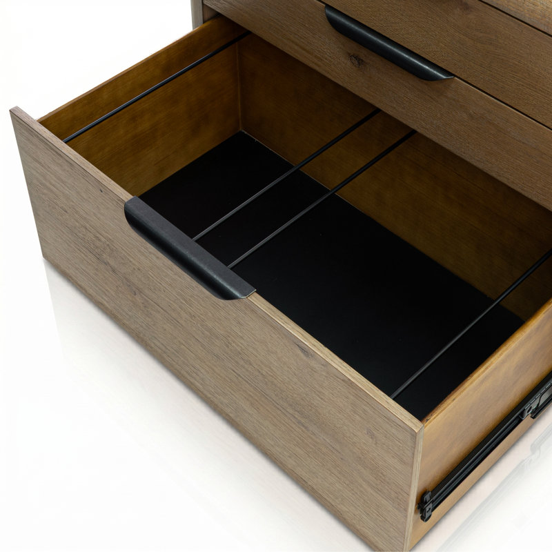 3-Drawer File Cabinet with Power Outlets