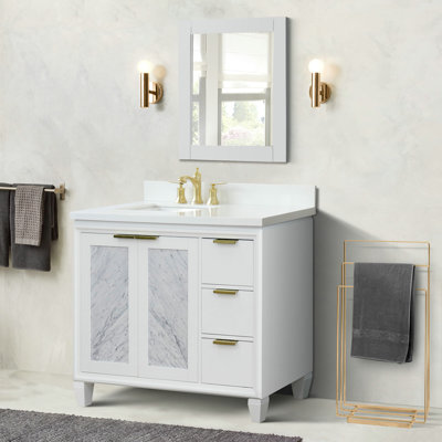 Ensemble de meuble-lavabo simple 43 po avec miroir Schreck