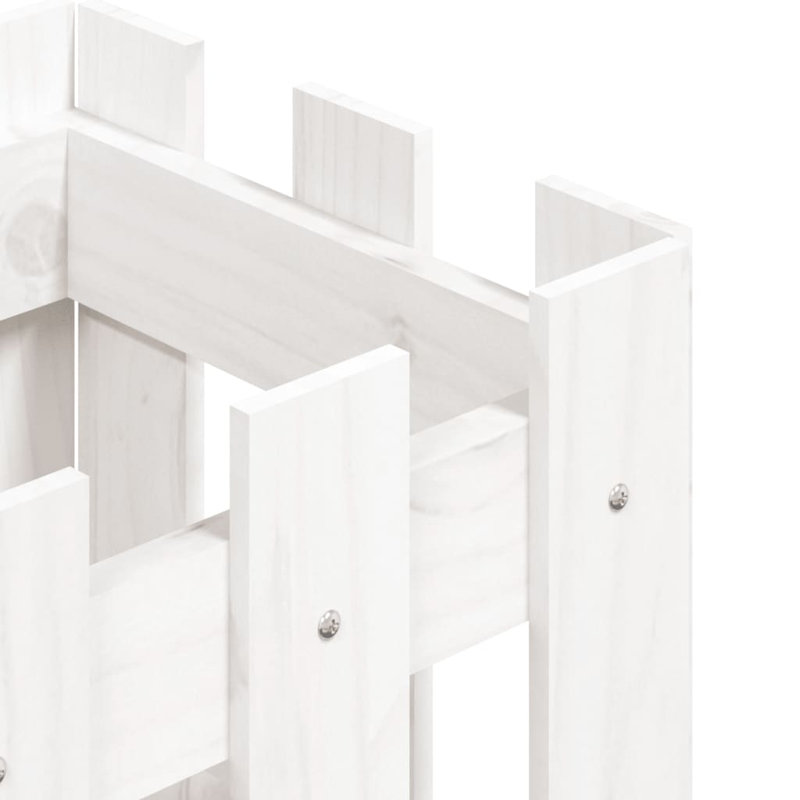 Nabeela Wood Planter Box, White, 30cm H x 30cm W x 30cm D