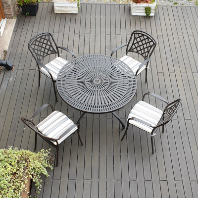 Broxden Elburn 4 Seater Dining Set with Cushions