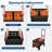 2-in-1 Folding Hand Truck & 4-Wheel Utility Cart, 330 LBS Capacity Folding Basket & Retractable Handle, Orange-138889859