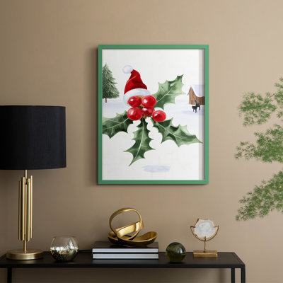 «Christmas Holiday Art DCCL XXXV», reproduction d'art encadrée - bois massif