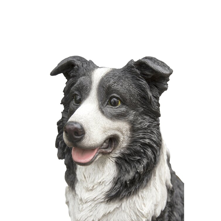 Sitting Border Collie Puppy Statue