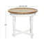 Table d'appoint blanche avec plateau en bois brun Merdi