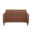 Causeuse rembourrée en similicuir chocolat moderne-901943151