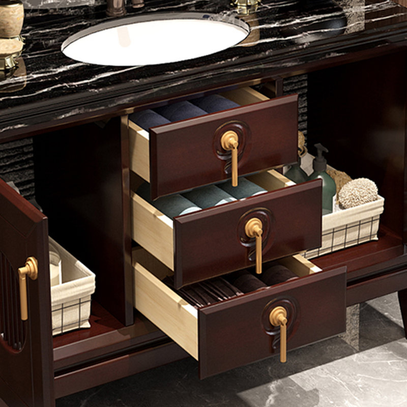 Chinese style retro bathroom Vanity., 47"