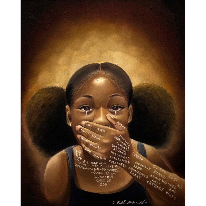 «Words We Never Said» par Salaam Muhammad, impression sur toile tendue