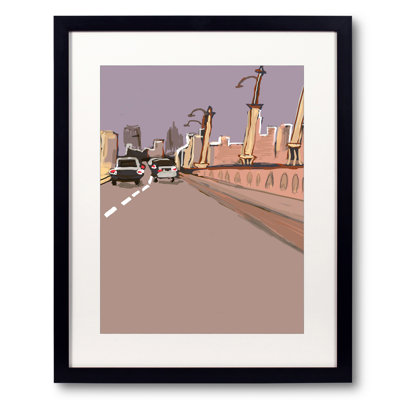 «Bridge over the LA River» par Deborah Blum - peinture encadrée