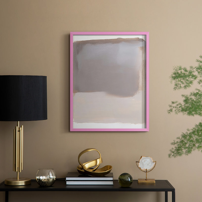 Reproduction encadrée ABSTRACT Series DCCXV - bois massif, Rose, H 15 po x l 12 po