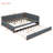 Full Size Upholstered Daybed With Trundle Sofa Bed Frame No Box Spring Needed, Linen Fabric-717044396