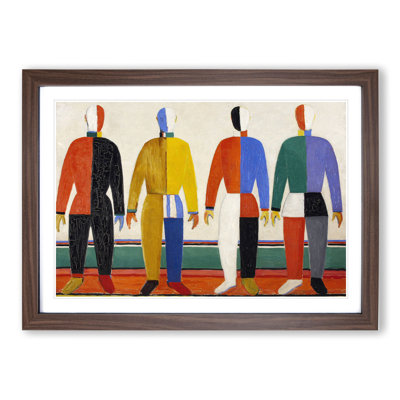 Men by Kazimir Malevich - Framed Print