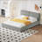 Stylish Velvet Upholstered Platform Bed For A Luxurious And Comfortable Bedroom Experience