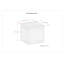 Pouf cubique rembourré en laine et coton 18 po Zoey-1283878155
