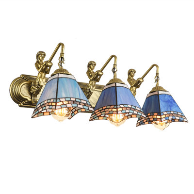 Éclairage pour meuble-lavabo en bronze à 3 lumières Seeker