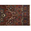 Tapis unique en laine noué à la main de style années 1980 de 3 pi 7 po x 4 pi 10 po en rouge / bleu / vert Adil
