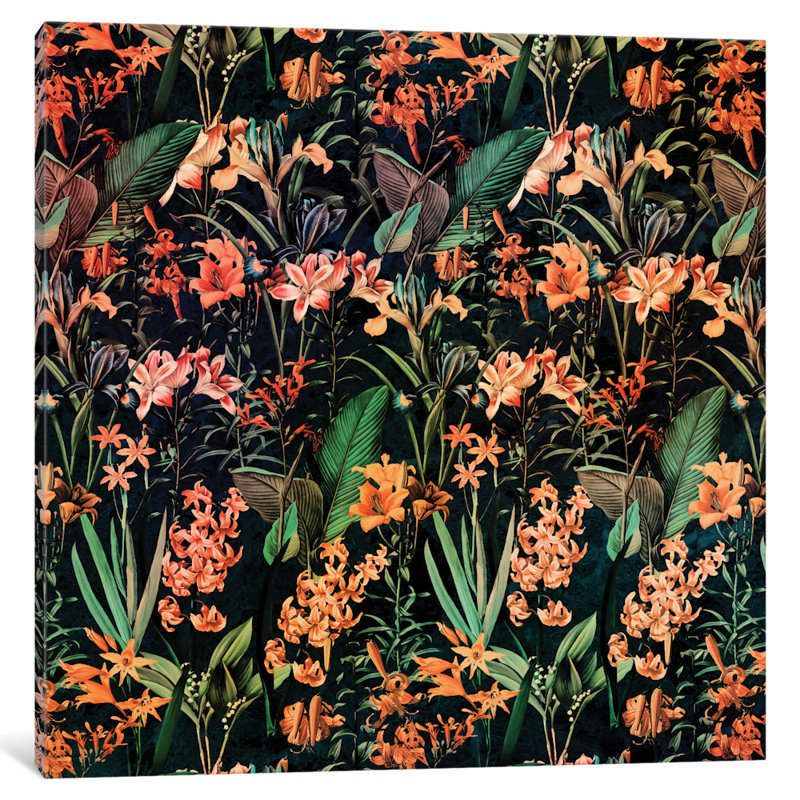 « exotique jardin » par burcu korkmazyurek, impression sur toile tendue, H 18 po x l 18 po x P 1,5 po, Toile tendue